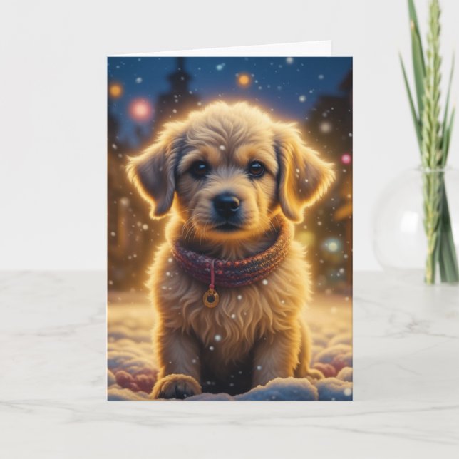 Möge der Geist von Weihnachten mit You Puppy Dog s Karte (Vorderseite)