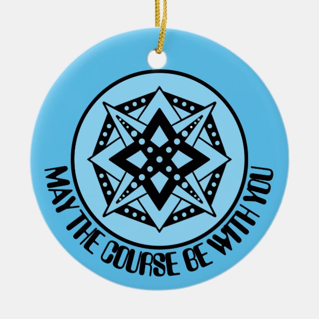 Möge der Kurs bei Ihnen sein, Merry Disk-Mas Keram Keramik Ornament (Vorne)