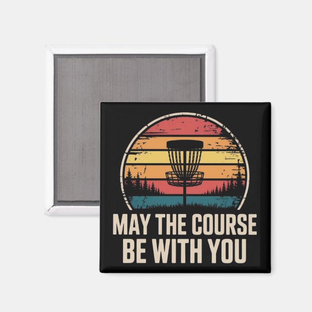 Möge der Kurs mit dir sein Golf Golfer Geschenk Magnet (Vorderseite/Rückseite)