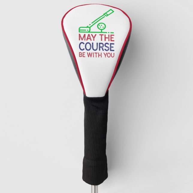 Möge der Platz bei Ihnen sein (Golfdeckel) Golf Headcover (Vorderseite)