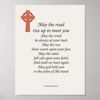 Möge der Weg aufgehen - ein irischer Segen Poster