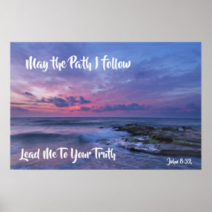Möge der Weg, den ich beschreitet, dem Strandposte Poster