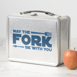 Möge die Gabel bei dir sein Metall Brotdose