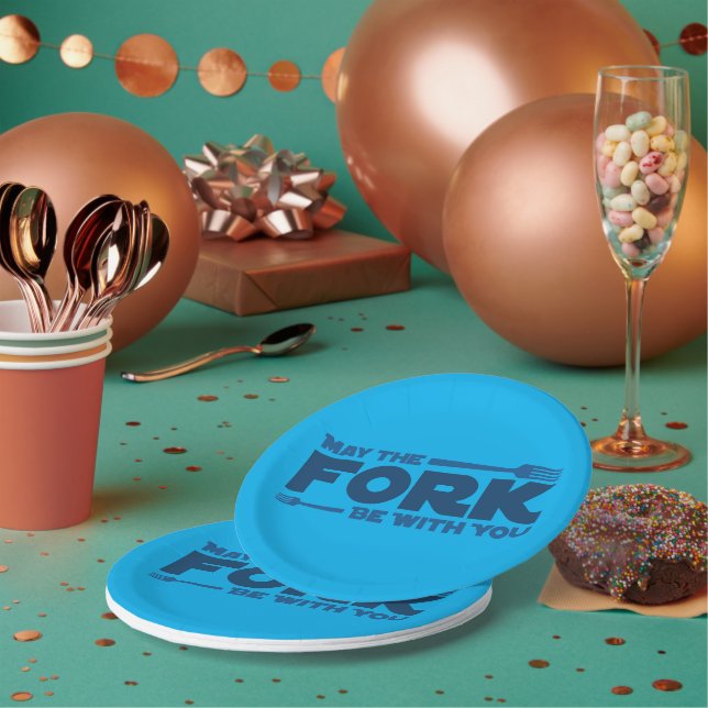 Möge die Gabel bei dir sein Pappteller (Multi)
