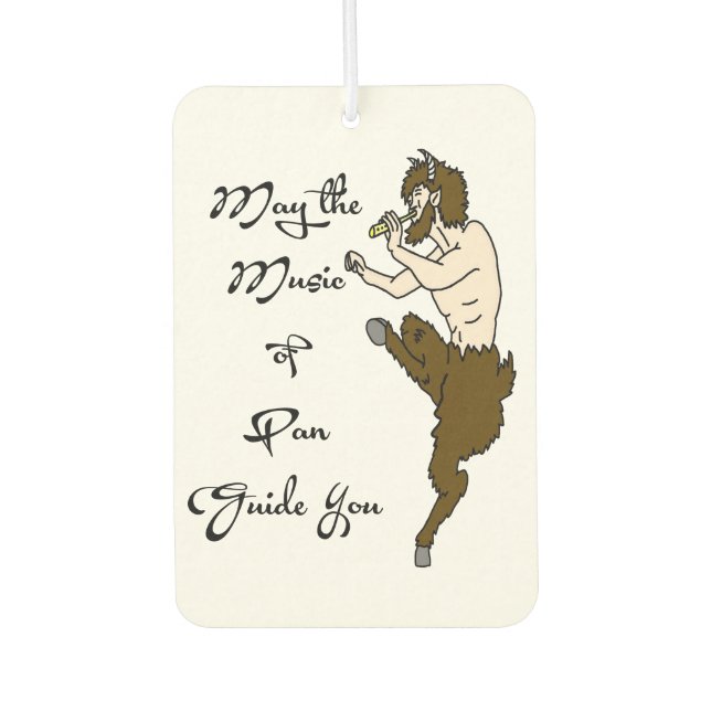 Möge die Musik des Pan-Guides Sie Autolufterfrischer (Vorderseite)