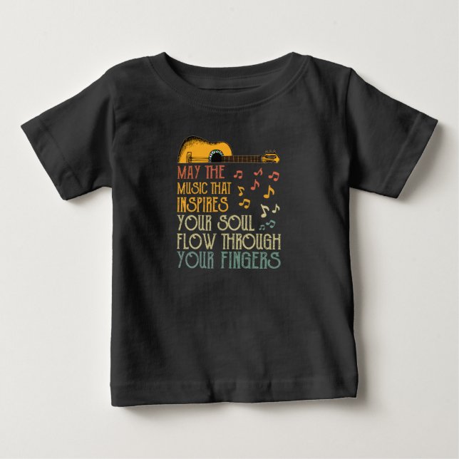 Möge die Musik, die Ihr Soul Inspiriere, durchflie Baby T-shirt (Vorderseite)