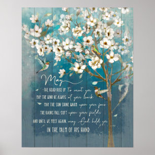 Möge die Straße nach oben nach Hummingbird aufstei Poster