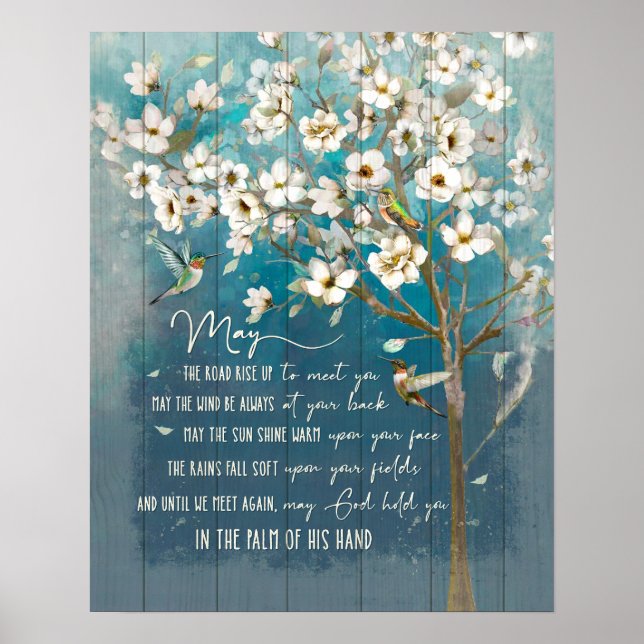 Möge die Straße nach oben nach Hummingbird aufstei Poster (Vorne)
