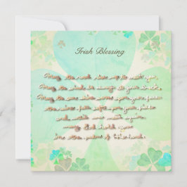 "Möge die Straße steigen..." Handgeschriebene mit  Karte