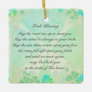 "Möge die Straße steigen..." Irish Segen Card Keramikornament
