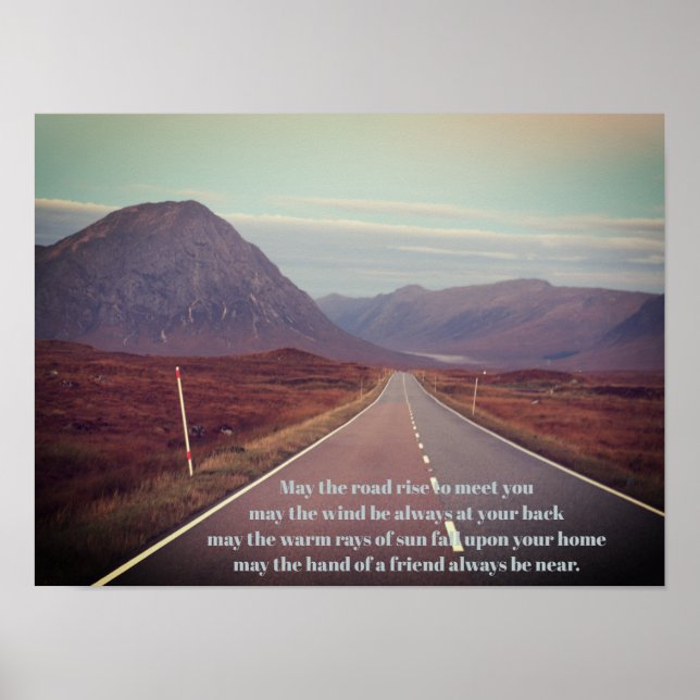 Möge die Straße zu Ihnen Glencoe Schottland aufste Poster (Vorne)