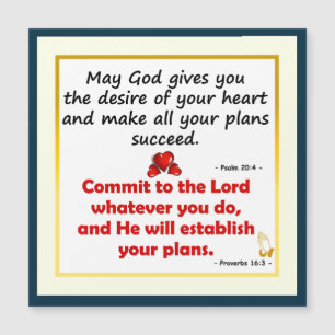 Möge Gott dir den Wunsch deiner Herzkarte geben Magnetkarte