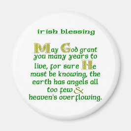 Möge Gott dir viele Jahre irischer Segen geben Magnet