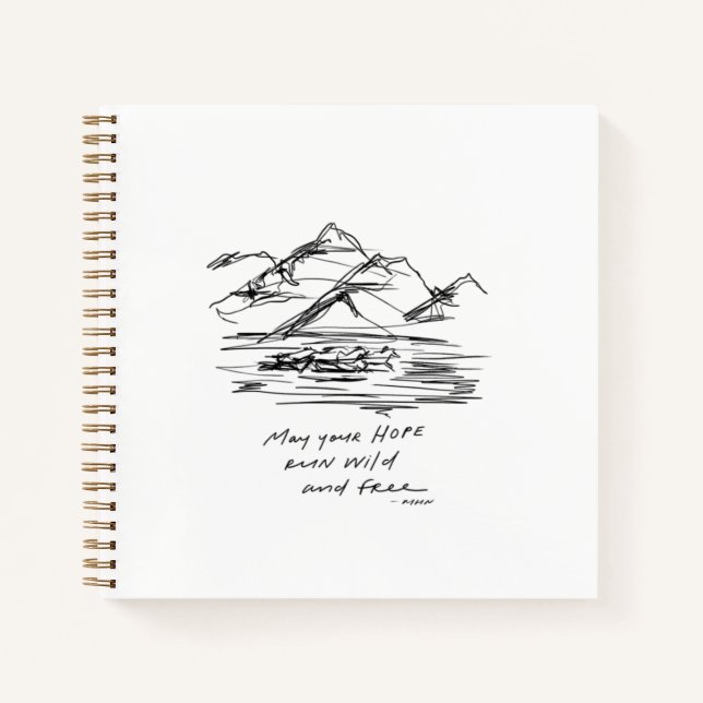 Möge Ihre Hoffnung wild und frei laufen - inspirie Notizbuch (Vorderseite)