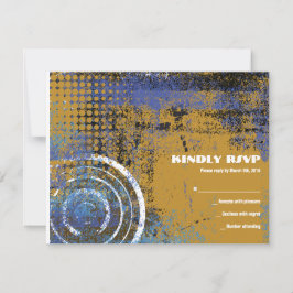 Mogen David Circular Star Bar Mitzvah Replik Card RSVP Karte