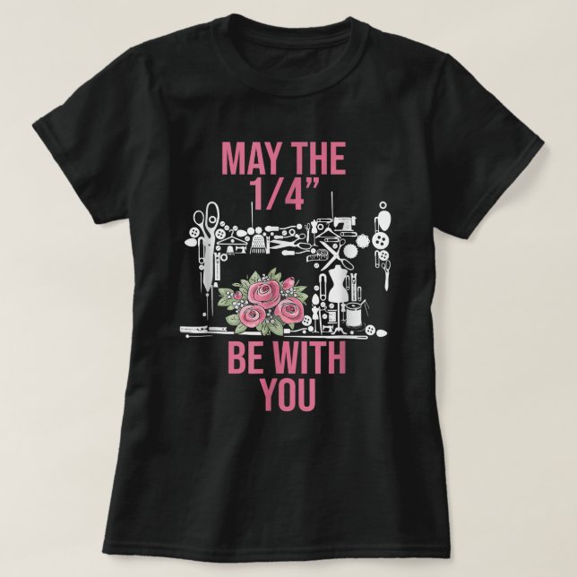 Mögen die 14 mit dem Nähmaschinenquilting sein T-Shirt (Design vorne)