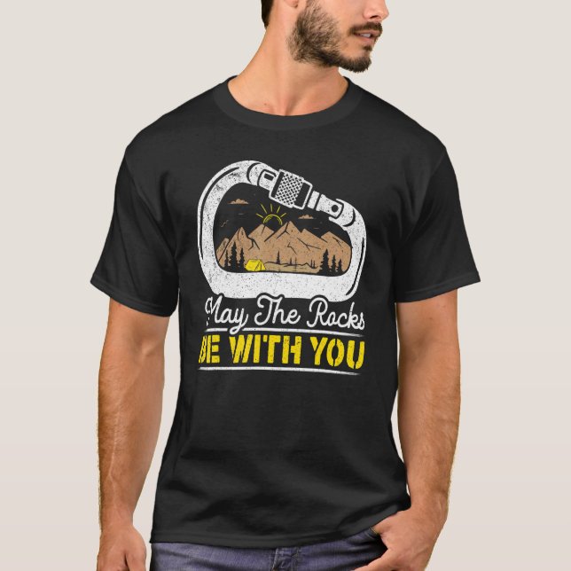 Mögen die Felsen bei dir sein Boulderer Mountainer T-Shirt (Vorderseite)