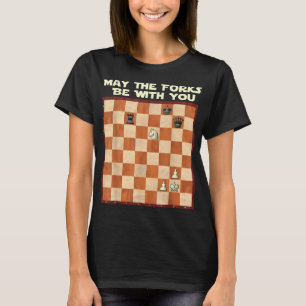 Mögen die Gabel mit dir Schachspiel Lover Fan Gif T-Shirt