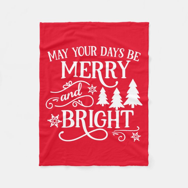 Mögen Ihre Tage fröhlich und hell sein Fleecedecke (Vorderseite)