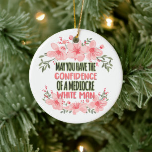 Mögen Sie das Vertrauen des mittelmäßigen weißen M Keramik Ornament