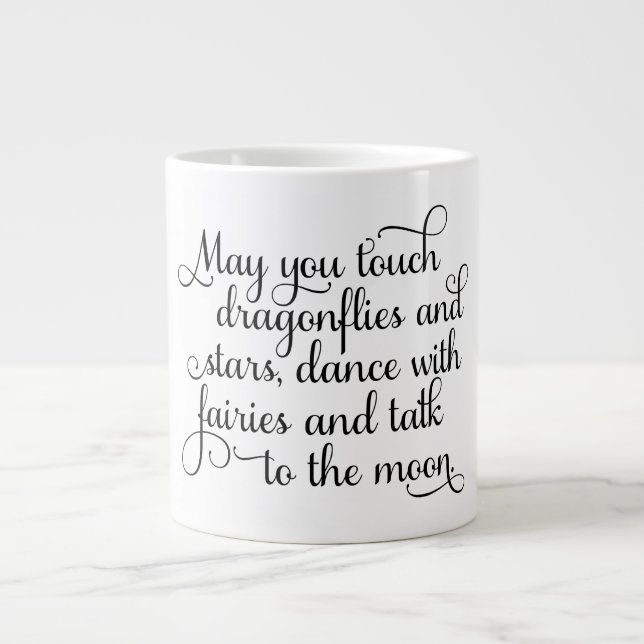 Mögen Sie mit Feen irischem Segen tanzen Jumbo-Tasse (Vorderseite)