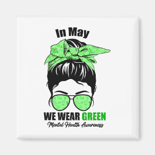 Mögen wir Green Messy Bun Mental Health Awards tra Magnet