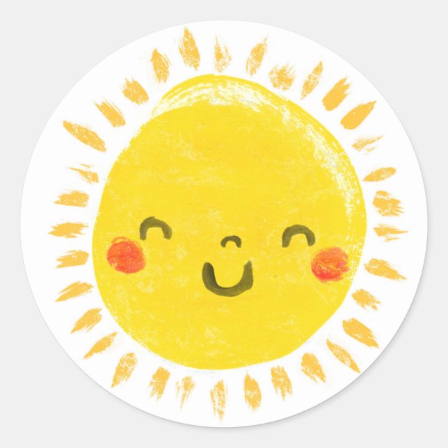 Moghrey mie ghrian (Sonnenschein) Runder Aufkleber (Vorderseite)