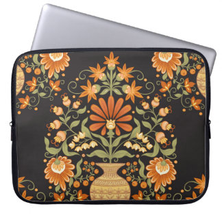 Moghul-Fantasie: Retro-Blumenopulenz Laptopschutzhülle