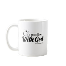 "Möglich mit Gott" Scripture Kaffee-Tasse