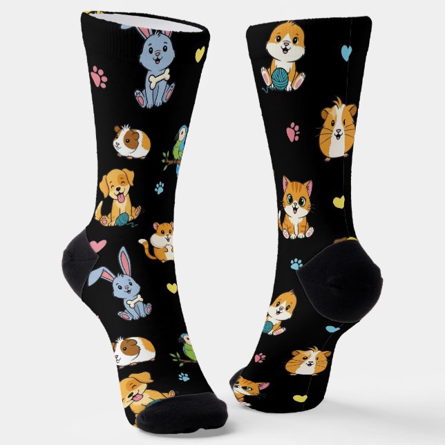 Mögliche Cartoon-Muster-Socken Socken (Gewinkelt)