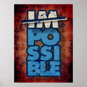 Mögliche Unmögliche Vintage-Motivation Poster