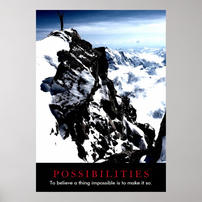 Möglichkeiten Kostenvoranschlag Bergsteiger oben Poster (Vorne)