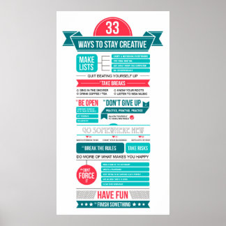 Möglichkeiten, kreativ bleibe poster