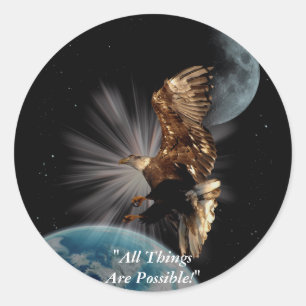 "MÖGLICHKEITEN" Motivierend Geschenke für Adler au Runder Aufkleber