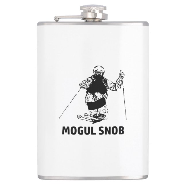 Mogul-Ski-Snob Flachmann (Vorderseite)