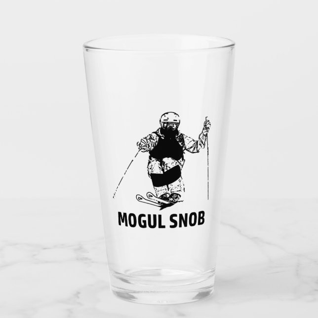 Mogul Skiing Snob Glas (Vorderseite)