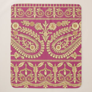 Mogulkunst. Indianisches antikes Gold b Sherpadecke