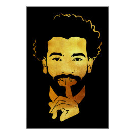 Mohamed Salah, der ägyptische König Fußball Poster