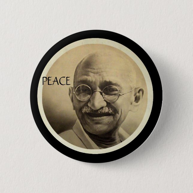 Mohandas Gandhi Button (Vorderseite)