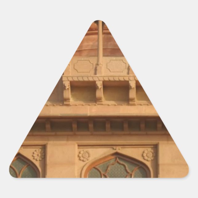 Mohatta Palace Museum: Iconic Design Dreieckiger Aufkleber (Vorderseite)