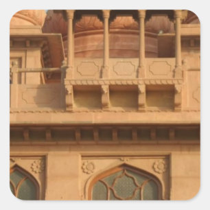 Mohatta Palace Museum: Iconic Design Quadratischer Aufkleber