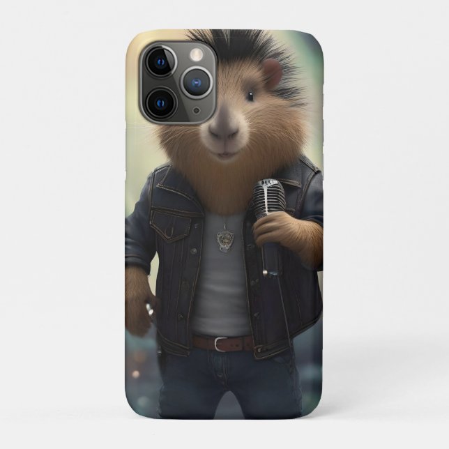 "Mohawk Capybara: Rockin' der Fluss!" Case-Mate iPhone Hülle (Rückseite)