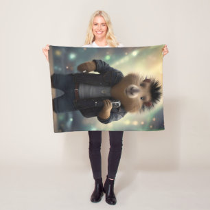 "Mohawk Capybara: Rockt den Fluss!" Fleecedecke