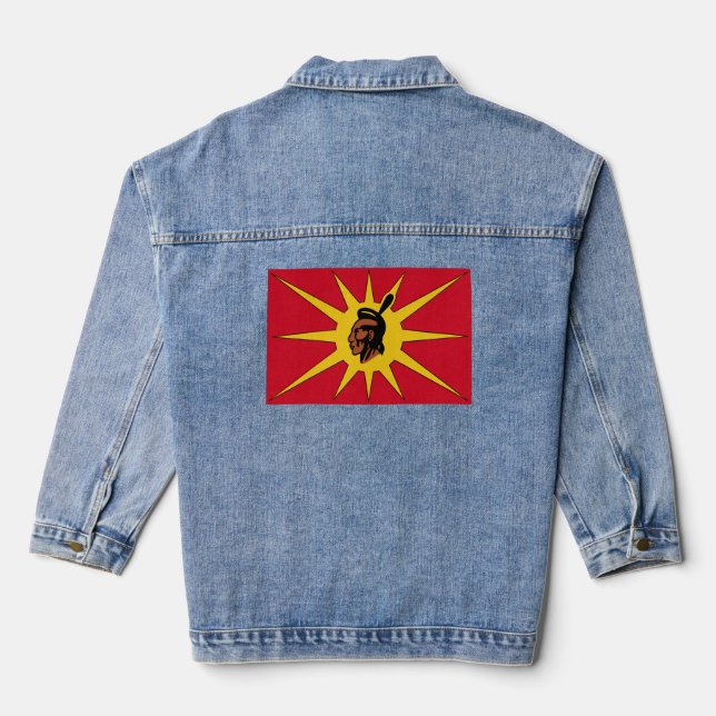 Mohawk Warrior Flag Jeansjacke (Rückseite)