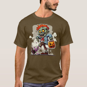 Mohawk Zombie gewinnt TrickorTreating on Halloween T-Shirt