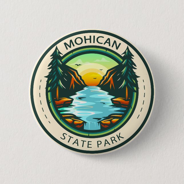 Mohican Staat Park Ohio Abzeichen Button (Vorderseite)