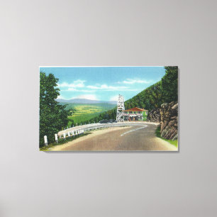 Mohikaner-Hinterhaarnadel-Drehung u. Aussichtsturm Leinwanddruck