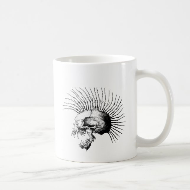 Mohikaner-Schädel Kaffeetasse (Rechts)