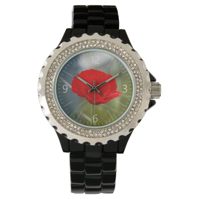 Mohn Armbanduhr (Vorderseite)