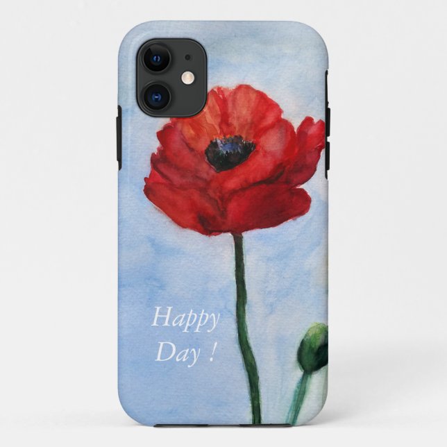 Mohn Art Phone SE + iPhone 5/5S, selten dort Case-Mate iPhone Hülle (Rückseite)